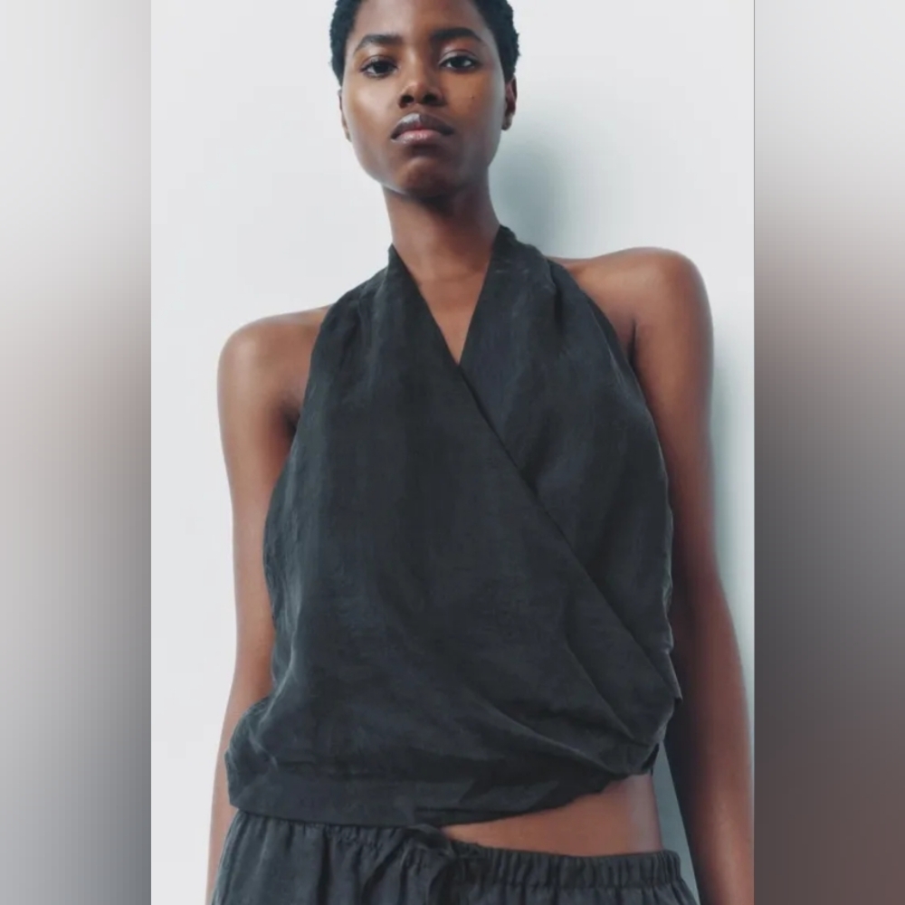 Zara Halter Wrap Top